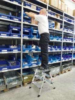 Nr. 20578 DIY Alu-Klapptritt, Beidseitig Begehbar 2x3 Stufen -Leiterwerkzeug Geschäft nr 20578 diy alu klapptritt beidseitig begehbar8e027