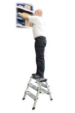 Nr. 20578 DIY Alu-Klapptritt, Beidseitig Begehbar 2x3 Stufen -Leiterwerkzeug Geschäft nr 20578 diy alu klapptritt beidseitig begehbaref895