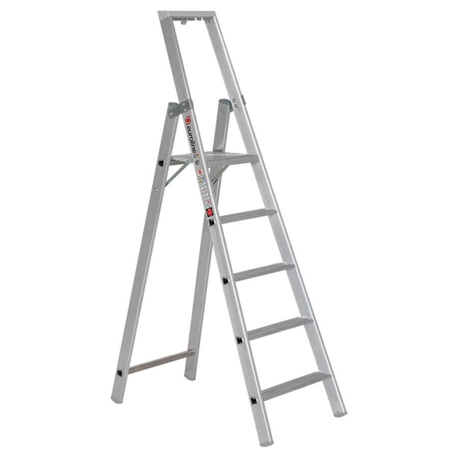 Nr. 22577 WORK-Line Alu-Stufenstehleiter Mit Sicherheitsbrücke 4 Stufen 2 Nr. 22577 WORK-Line Alu-Stufenstehleiter Mit Sicherheitsbrücke 4 Stufen – Bild 2
