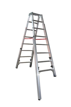 Nr. 30578 PREMIUM-Line Alu-Stufentreppenstehleiter 2x6 Stufen -Leiterwerkzeug Geschäft nr 30578 premium line alu stufentreppenstehleiter9e091