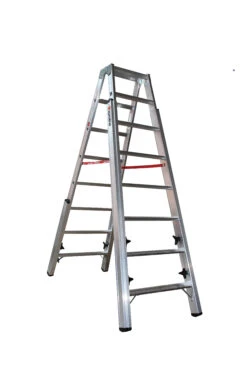 Nr. 30578 PREMIUM-Line Alu-Stufentreppenstehleiter 2x6 Stufen -Leiterwerkzeug Geschäft nr 30578 premium line alu stufentreppenstehleiterb2b2e