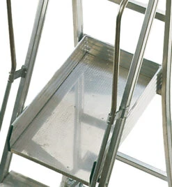 Schiebe-Podesttreppe "Binary" S600 - 3 Stufen + Plattform -Leiterwerkzeug Geschäft plattform aus alublech30058