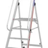 Plattformleiter Mit Kipprollen Und Langem Handlauf - 4 Stufen