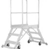 Podesttreppe Fahrbar, Beidseitig Begehbar - 2x3 Stufen