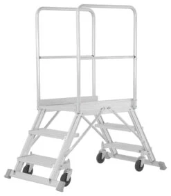 Podesttreppe Fahrbar, Beidseitig Begehbar - 2x3 Stufen