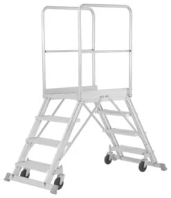 Podesttreppe Fahrbar, Beidseitig Begehbar - 2x3 Stufen -Leiterwerkzeug Geschäft podesttreppe fahrbar beidseitig begehbar 2x4 stufen4a502