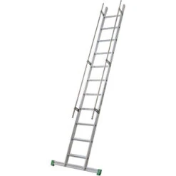 S 15/1, Pro Serie 600 Regaleinhängeleiter Aus Aluminium -mit Traverse (freier Zustand), 11 Stufen
