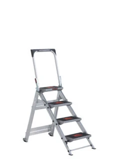 Safety Step - Robuste Aluminium Klapptreppe 2 Stufen 13 Safety Step - Robuste Aluminium Klapptreppe 2 Stufen -Leiterwerkzeug Geschäft safety step 4 stufen51849