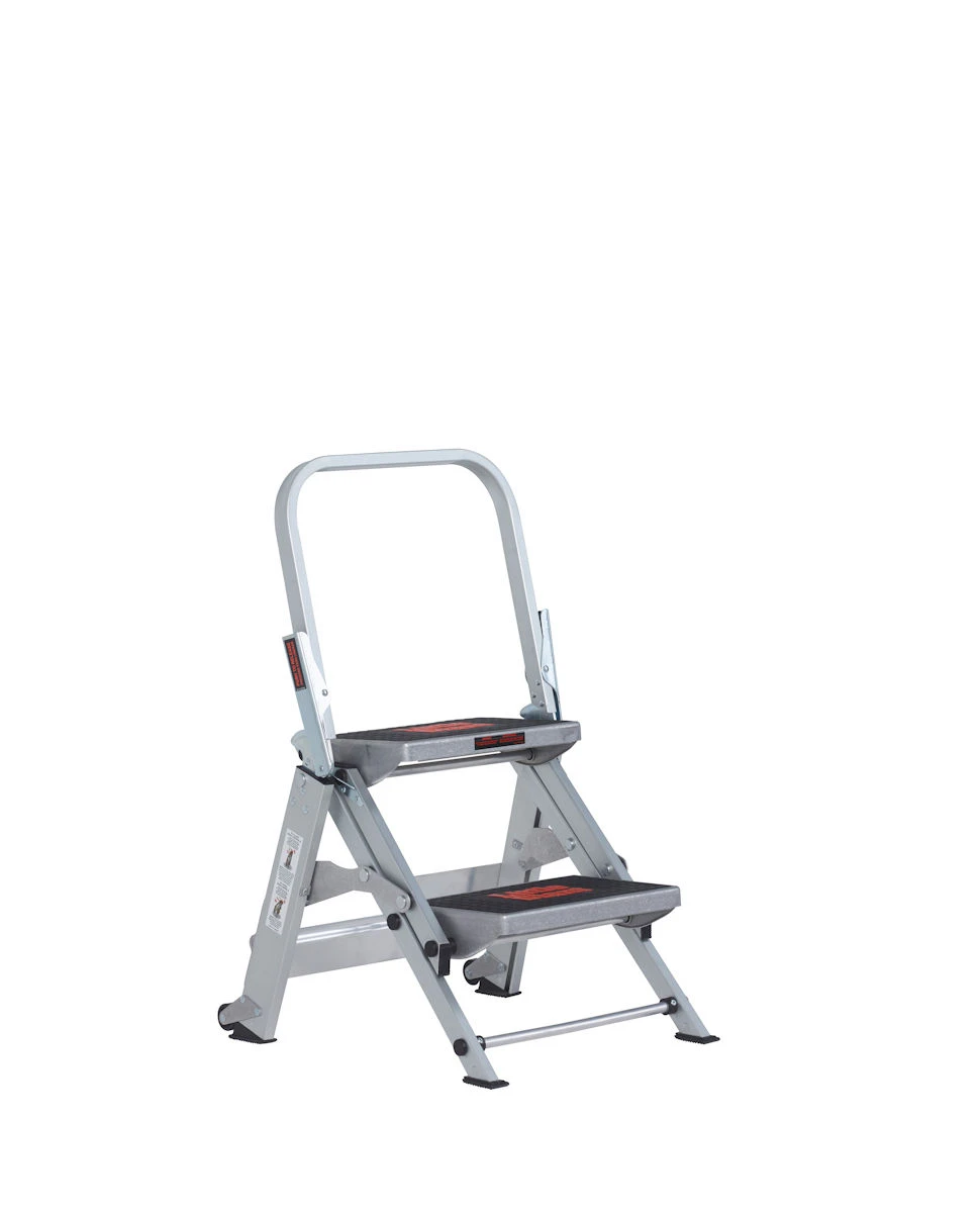 Safety Step - Robuste Aluminium Klapptreppe 2 Stufen 1 Safety Step - Robuste Aluminium Klapptreppe 2 Stufen