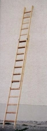 Schiebeleiter, 2x8 Sprossen, 2,44/4,12m Lang