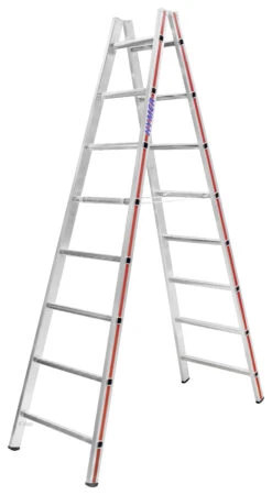 Sprossenstehleiter, Beidseitig Begehbar - 2x5 Sprossen -Leiterwerkzeug Geschäft sprossenstehleiter beidseitig begehbar 2x8 sprossen68d70