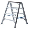 Stabilo Stufen-Doppelleiter Mit Holzauflage