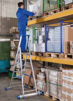 Stabilo Stufen-Stehleiter, Fahrbar Mit Traverse 6 Sprossen/Stufen -Leiterwerkzeug Geschäft stabilo stufen stehleiter fahrbar mit traverse7385e