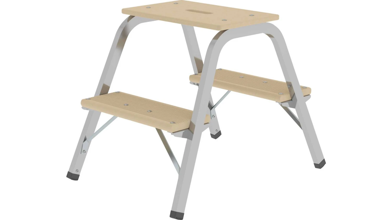 Stahl-Holz-Tritt - 2 Stufen 1 Stahl-Holz-Tritt - 2 Stufen