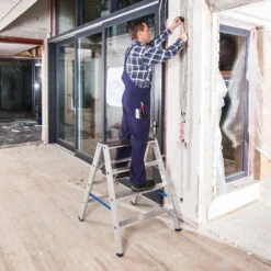 Stabilo Stufen-Doppelleiter Mit Holzauflage 11 Stabilo Stufen-Doppelleiter Mit Holzauflage -Leiterwerkzeug Geschäft stufen doppelleiter holzauflage krause 123862 1 3