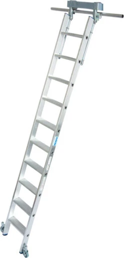 Stufen-Regalleiter Für T-Schienenanlage, 9 Stufen -Leiterwerkzeug Geschäft stufen regalleiter f r t schienenanlage 10 stufend7389