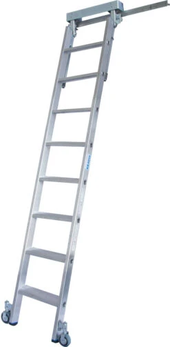 Stufen-Regalleiter Für T-Schienenanlage, 9 Stufen -Leiterwerkzeug Geschäft stufen regalleiter f r t schienenanlage 8 stufene3a43