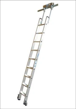 Stufen-Regalleiter Für T-Schienenanlage, 9 Stufen