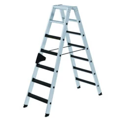 Stufen-Stehleiter 250 Kg, Beidseitig Begehbar Mit Clip-step R13, 2x3 Stufen -Leiterwerkzeug Geschäft stufen stehleiter 250 kg beidseitig begehbar mit clip step r13 7 stufen8f8ed