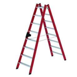 Stufen-Stehleiter, Beidseitig Begehbar GFK/Alu, 2x4 Stufen -Leiterwerkzeug Geschäft stufen stehleiter beidseitig begehbar gfk alu 2x8 stufenbb2ef