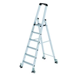 Stufen-Stehleiter Einseitig Begehbar Mit Rollen, 3 Stufen -Leiterwerkzeug Geschäft stufen stehleiter einseitig begehbar mit rollen 6 stufenbfe0c