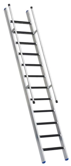 Ernst Stufenanlegeleiter 60cm Extra Breit, Beidseitiger Handlauf, Antirutschbelag, 8 Stufen