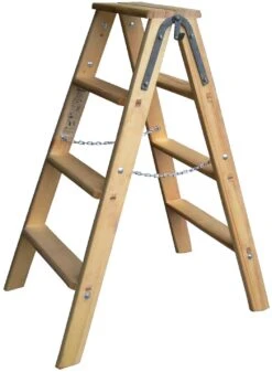 Stufenstehleiter "ohne Ohren", 2x3 Stufen, 0,80m Hoch