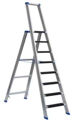 Ernst Stufenstehleiter Einseitig Begehbar, Mit Bügel Und Antirutschbelag, 1x3 Stufen