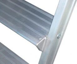 S 15/1, Pro Serie 600 Regaleinhängeleiter Aus Aluminium -mit Traverse (freier Zustand), 11 Stufen -Leiterwerkzeug Geschäft stufentiefe 85 mm66cd8