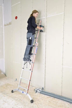 Mehrzweckleiter, Zweiteilig - 2x6 Sprossen -Leiterwerkzeug Geschäft verwendungsm glichkeiten43264