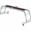 Vielzweckleiter 4-teilig Mit Nivello®-Traverse - 2x2+2x3 Sprossen, Inkl. Holzbelag