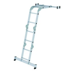 Vielzweckleiter 4-teilig Mit Nivello®-Traverse - 2x2+2x3 Sprossen, Inkl. Holzbelag -Leiterwerkzeug Geschäft vielzweckleiter 4 teilig mit nivello traverse31023