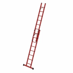 Sprossen-Schiebeleiter 2-teilig GFK Mit Standard-Traverse 2x8 Sprossen