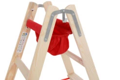 Holz-Stufenstehleiter, Beidseitig Begehbar, 2x4 Stufen -Leiterwerkzeug Geschäft werkzeugtasche0cae7