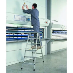 XLstep B, Genietete Stufen-Stehleiter, 2x3 Sprossen/Stufen 5 XLstep B, Genietete Stufen-Stehleiter, 2x3 Sprossen/Stufen -Leiterwerkzeug Geschäft xlstep b genietete stufen stehleiterc6fd9