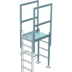 Ausstieg Mit Übergang, Länge 800 Mm, Stahl Verzinkt