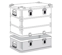 Transportkiste K470 Plus - Haubenbehälter, Oberteil, Gesamthöhe Mit Unterteil 150 Mm: 530 Mm